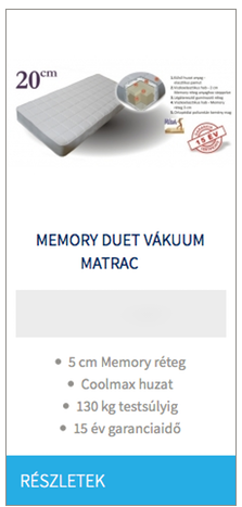 Memory Duet vákuum matrac