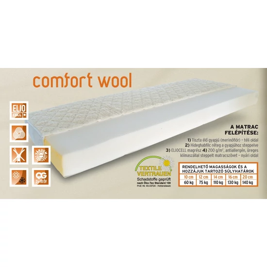 Comfort Wool 14 vákummatrac